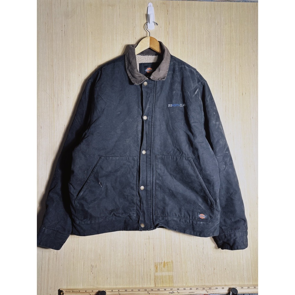 Vintag Dickies Jacket Extra Large Black Long Sleeve Men's Sherpa Lined Y2K